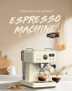 PSH10Plus-WH  20Bar Semi-Automatic Coffee Maker-Cold/Hot Brew with 95°C Brewing, 135°C Steam, 58mm Ground Coffee, 1350W Pump-Press Steam Blower